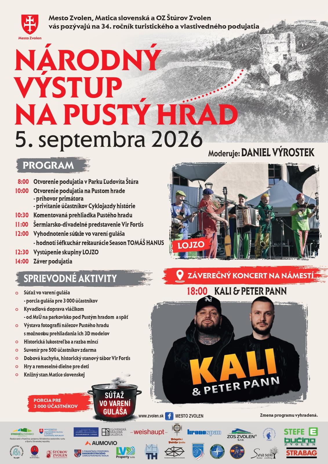 Národný výstup na Pustý hrad 2026